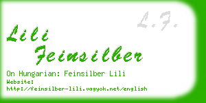 lili feinsilber business card